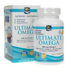Nordic Naturals Ultimate Omega, sidrunimaitseline, 1280 mg, 60 pehmet kapslit