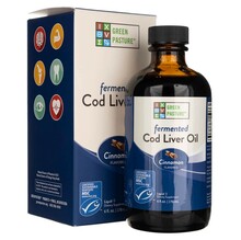 Green Pasture kääritatud tursamaksaõli, kaneel, 180 ml