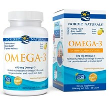 Nordic Naturals Omega-3, sidrun, 690 mg, 60 pehmet kapslit