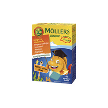 Mollers Junior apelsini-laimi maitselised närimiskapslid N45