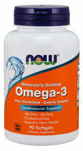 NOW Foods Omega 3 - DHA 120 mg + EPA 180 mg, 90 kapslit