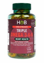 Holland & Barrett High Strength Triple omega 3-6-9, 60 kapslit