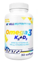Allnutrition Omega 3, K2+D3, 30 kapslit