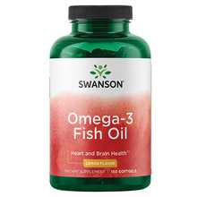 Swanson Omega-3 kalaõli, sidrunimaitseline, 1000 mg, 150 kapslit