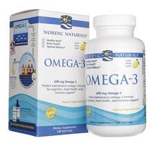 Nordic Naturals Omega-3 690 mg, sidrunimaitseline, 120 kapslit
