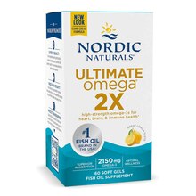Nordic Naturals Ultimate Omega 2X, 2150 mg, sidruni maitsega, 60 kapslit