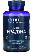 Life Extension Mega EPA/DHA, 120 kapslit