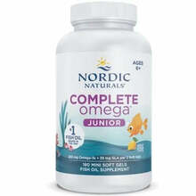 Nordic Naturals Complete Omega Junior, 180 pehmet geeli, sidrunimaitseline