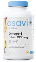 Osavi Omega-3 Fish Oil Molecularly Distilled 1000 mg, sidruni, 180 pehmet kapslit
