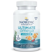 Nordic Naturals Ultimate Omega Junior, 680 mg, maasika maitsega, 90 kapslit