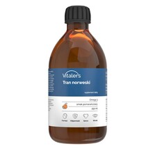 Vitalers Omega-3 Norra tursamaksaõli, apelsinimaitseline, 1200 mg, 250 ml