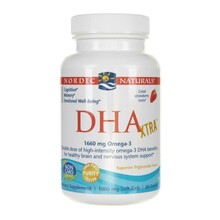 Nordic Naturals DHA Xtra, maasika maitsega, 60 pehmet kapslit