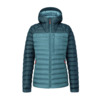 Sulgedega jope Rab Microlight Alpine Jacket Wmns, XS, sinine triibuline
