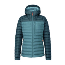 Sulgedega jope Rab Microlight Alpine Jacket Wmns, XS, sinine triibuline