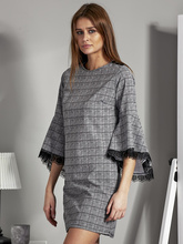 Kleit Italy Moda Sukienka-MI-SK-17331.91, must ja valge, S
