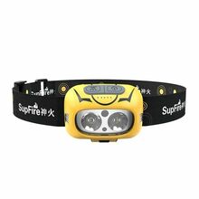 Pealamp Superfire, 5 W, 500 lm, 1800 mAh, laetav USB, sensoriga, 73 g