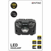 Pealamp Entac, 5 W, 150 lm, must, USB sensoriga
