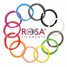 3D plastiku komplekt Rosa3D PLA 1.75 mm, 12 värvi, igaüks 30 g (10 m)