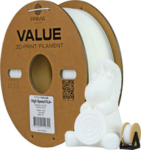 3D plastiku rull PrimaCreator PrimaValue PLA+ High Speed 1.75 mm, 1 kg, valge