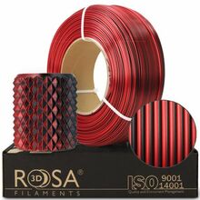 3D plastiku täitepakend Rosa3D PLA 1.75 mm, 1 kg, kahepoolne punane/must