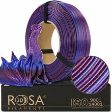3D plastiku filament Rosa3D PLA 1 kg, läikiv mitmevärviline (Galaxy rainbow Andromeda)