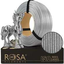 3D plastiku täitepakend Rosa3D PLA 1.75 mm, 1 kg, läikiv hõbe (Galaxy Briliant Silver)