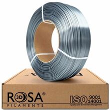3D plastik Rosa3D PLA 1.75 mm, 1 kg täitepakk, läikiv teras
