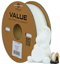 3D plastiku filament PRIMACREATOR PrimaValue PETG, 1.75 mm, 1 kg, valge