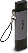 Mälukaardilugeja Lindy 43335 USB 3.2 Type C & A, must