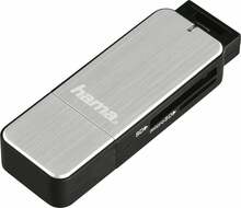 Kaardilugeja Hama USB 3.0 SD/microSD 00123900, hõbedane