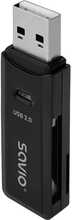 Kaardilugeja Savio AK-63 USB 2.0, must