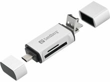 Kaardilugeja Sandberg 136-28 USB-C, USB, MicroUSB