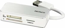 Kaardilugeja Deltaco UCR-147, valge-hõbe, USB 3.2 Gen 1