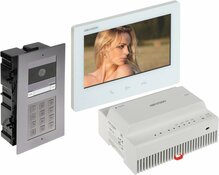 Video uksetelefoni komplekt Hikvision DS-KIS704EY-AFW2, alumiinium