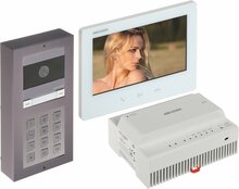 Video uksekella komplekt Hikvision DS-KIS704EY-ACW2, alumiinium