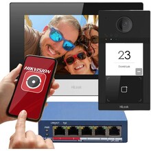 Videofono komplekt Hikvision IP-VIS-Pro, must