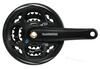 Vändad Shimano Altus FC-M311, 48/38/28T, 7/8-käiku, 175 mm, must