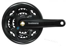 Vändad Shimano Altus FC-M311, 48/38/28T, 7/8-käiku, 175 mm, must