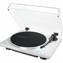 Vinüülimängija Audio Technica AT-LP70XBT, valge/hõbe