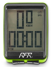 Jalgrattakompuuter RFR CMPT, must/roheline
