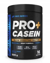 Allnutrition Pro+ kaseiin, vaniljekreem, 500 g