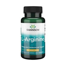 Swanson L-arginiin 500 mg, 100 kaps.