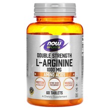 NOW Foods l-arginiin, 1000 mg, 60 tabletti