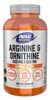 Now Foods arginiin 500 mg + ornitin 250 mg, 250 kapslit