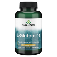 Swanson L-glutamiin, 500 mg, 100 kapslit