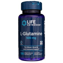 Life Extension L-glutamiin 500 mg, 100 kapslit