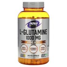 Now Foods L-glutamiin, 1,000 mg, 240 kapslit