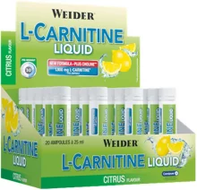 Weider L-Carnitine Liquid, Citrus, 20 x 25 ml