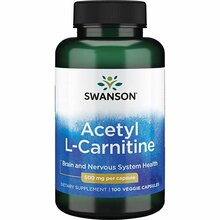 Swanson atsetüül-L-karnitiin 500 mg, 100 kapslit
