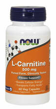 Now Foods L-karnitiin, 500 mg, 60 kapslit